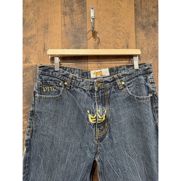 Vintage Y2K PNB Nation Medium Wash Denim Size 38x33 - Picture 3 of 8